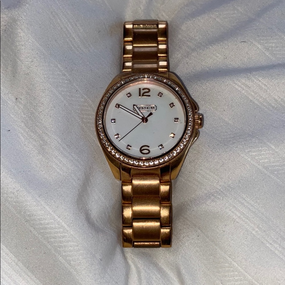 Ladies Rose gold Coach Watch